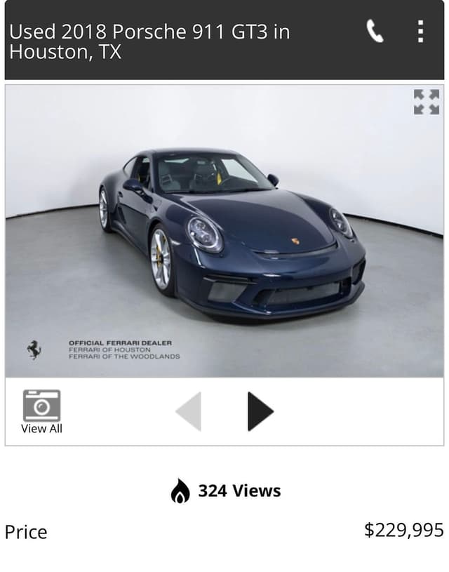 2018 Porsche 911 GT3 Touring in Exterior in Custom Color Non-Metallic — photo 2